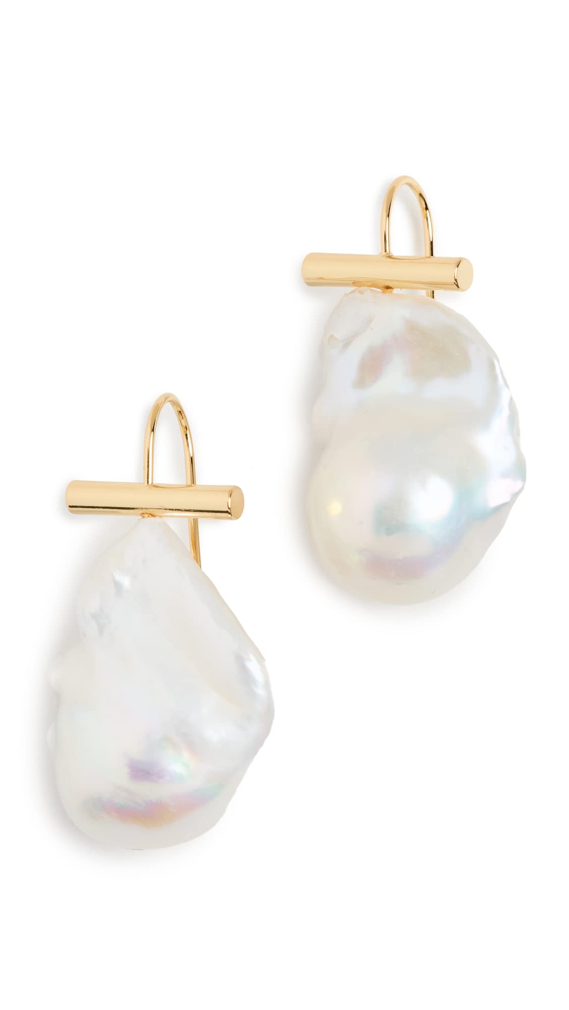 SHASHI Women's Giselle Earrings, Gold/Pearl, One Size