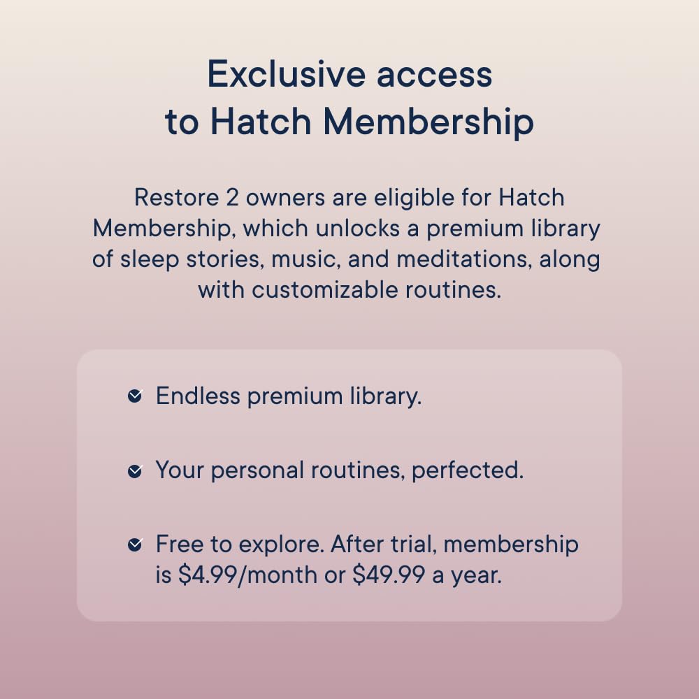 Hatch Restore 2 /Sunrise Alarm Clock/Sound Machine/Smart Light/White Noise/Dimmable Clock/Putty