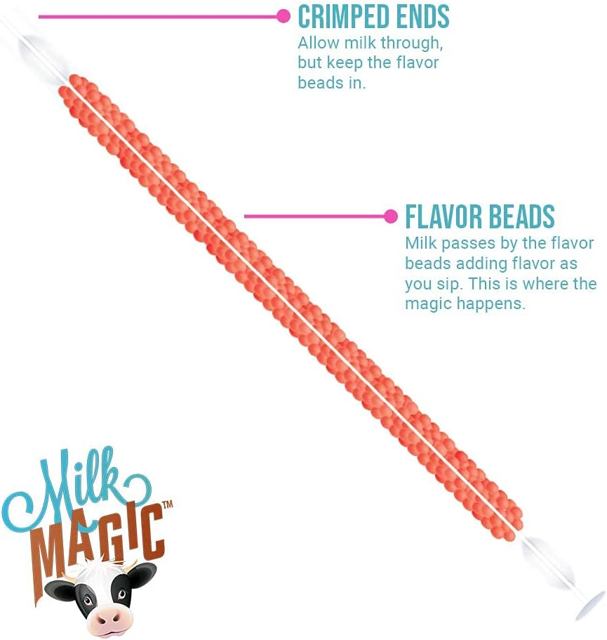 Milk Magic Sweet and Savory Bundle Milk Flavoring Straw | Gluten-Free BPA free Non-GMO Low in Sugar All-natural Flavor Straws | Encourage Milk Drinking with Flavor-Filled Straws - Pack of 8