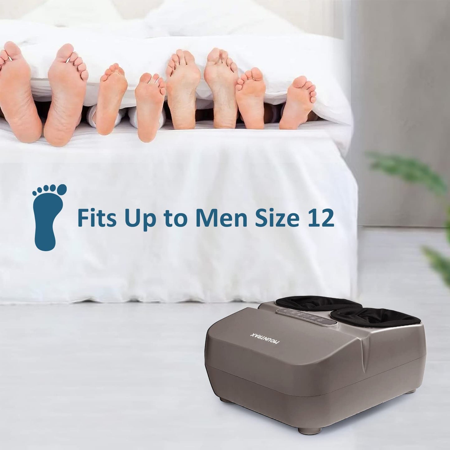 MOUNTRAX Foot Massager with Heat, Plantar Fasciitis and Relieve Pain, Deep Kneading Shiatsu Massager