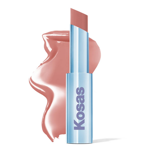 Kosas Wet Stick Moisturizing Shiny Sheer Lipstick with Ceramides, Hyaluronic acid, Peptides
