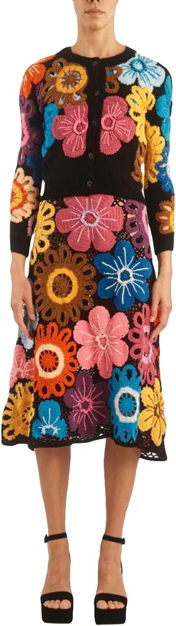 Jonathan Cohen, Floral Crochet Dress, XS, Multi