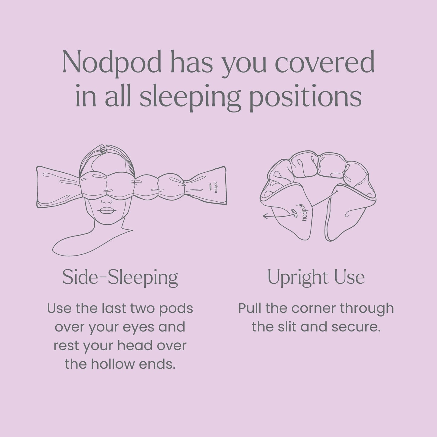 Nodpod Gentle Pressure Sleep Mask | Patented Light Blocking Design for Sleeping, Travel & Relaxation