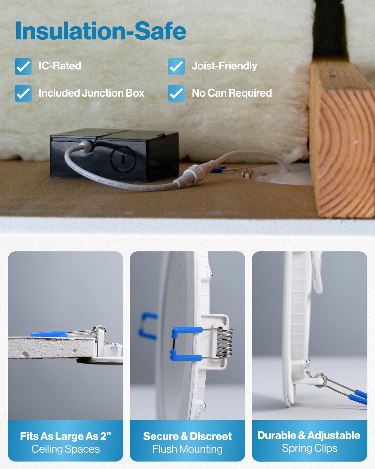 Sunco 24 Pack 6 Inch Ultra Thin LED Recessed Ceiling Lights, High Brightness 1500LM, Selectable CCT 2700K/3000K/3500K/4000K/5000K, Dimmable, 14W, Canless with Junction Box