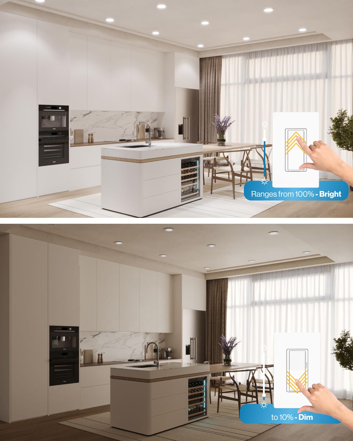 Sunco 24 Pack 6 Inch Ultra Thin LED Recessed Ceiling Lights, High Brightness 1500LM, Selectable CCT 2700K/3000K/3500K/4000K/5000K, Dimmable, 14W, Canless with Junction Box