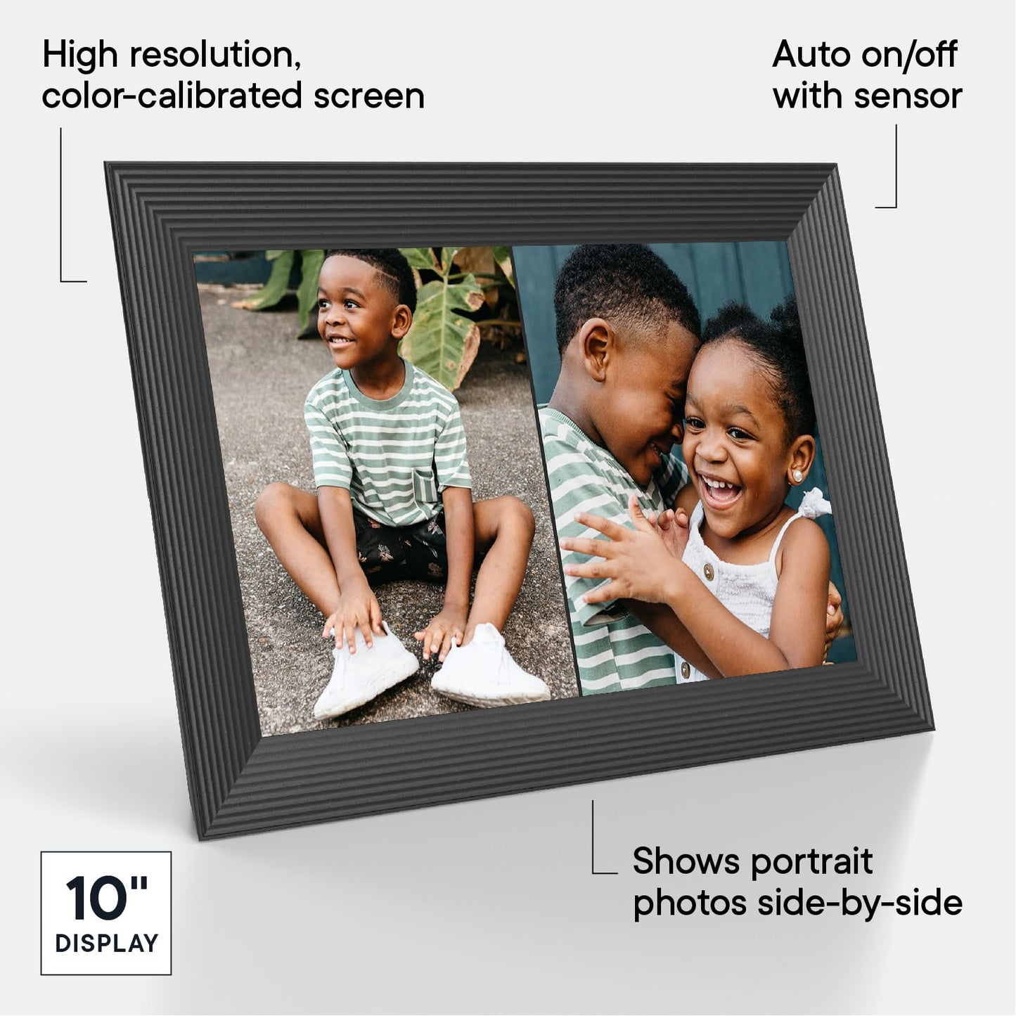 Aura Carver 10.1" WiFi Digital Picture Frame | Quick, Easy Setup in Aura App/Free Unlimited Storage