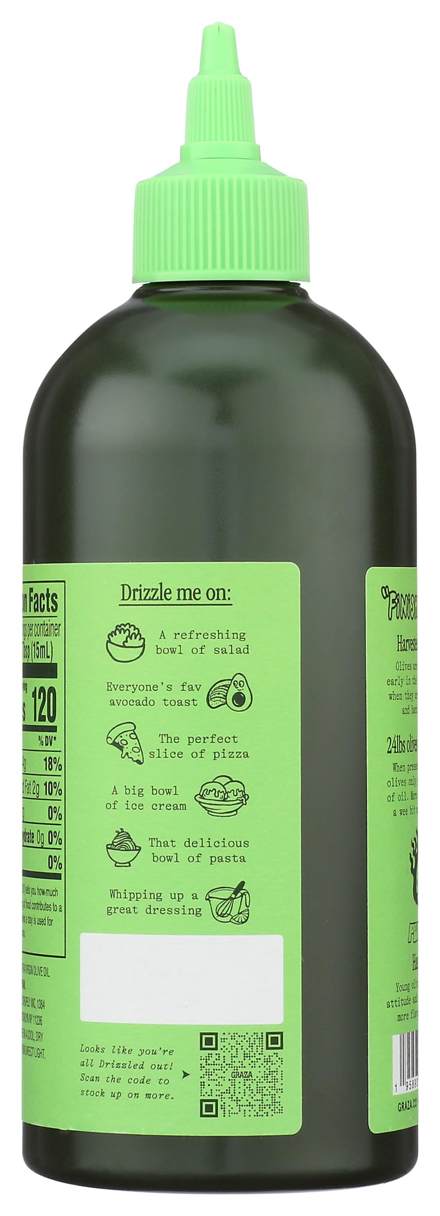 Graza "Drizzle" Extra Virgin Olive Oil. Early Harvest Finishing Oil. Single Farm Spanish EVOO