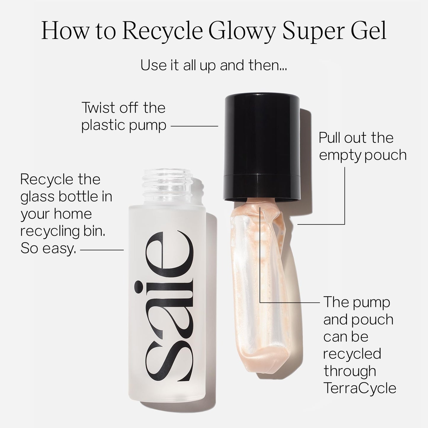 Saie Glowy Super Gel Lightweight Illuminator - Luminizer and Makeup Primer for Glowing Skin