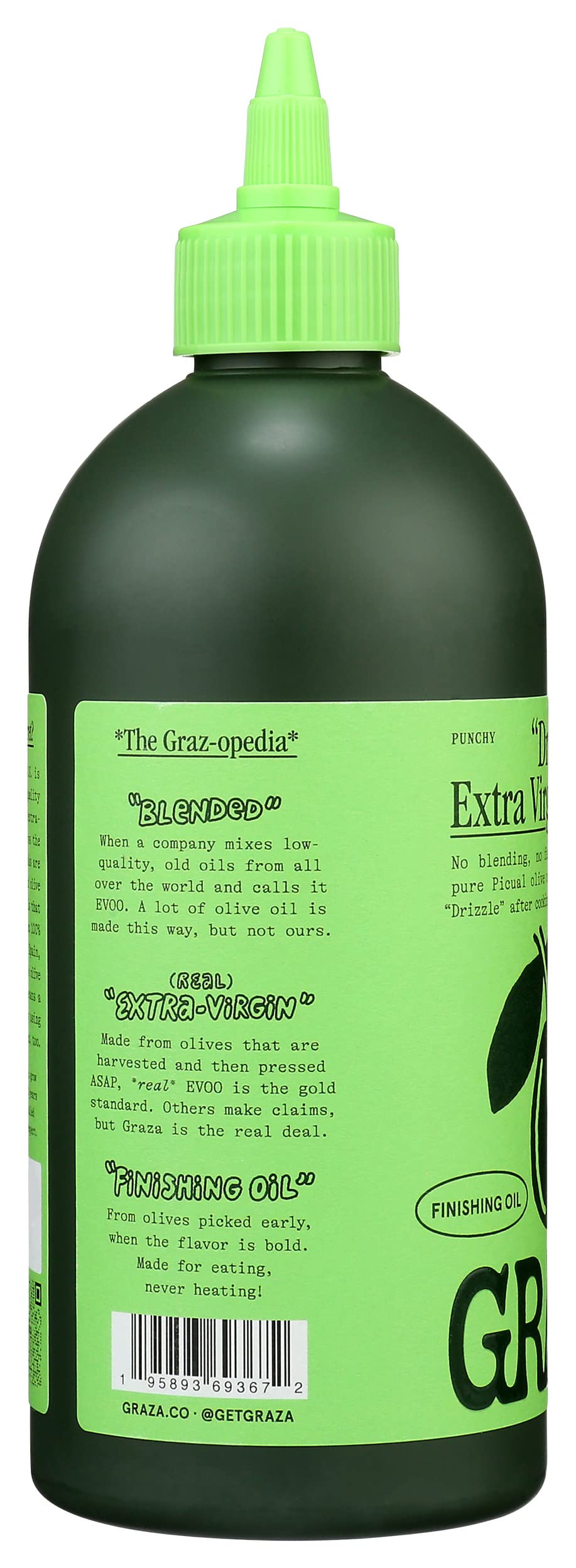 Graza "Drizzle" Extra Virgin Olive Oil. Early Harvest Finishing Oil. Single Farm Spanish EVOO