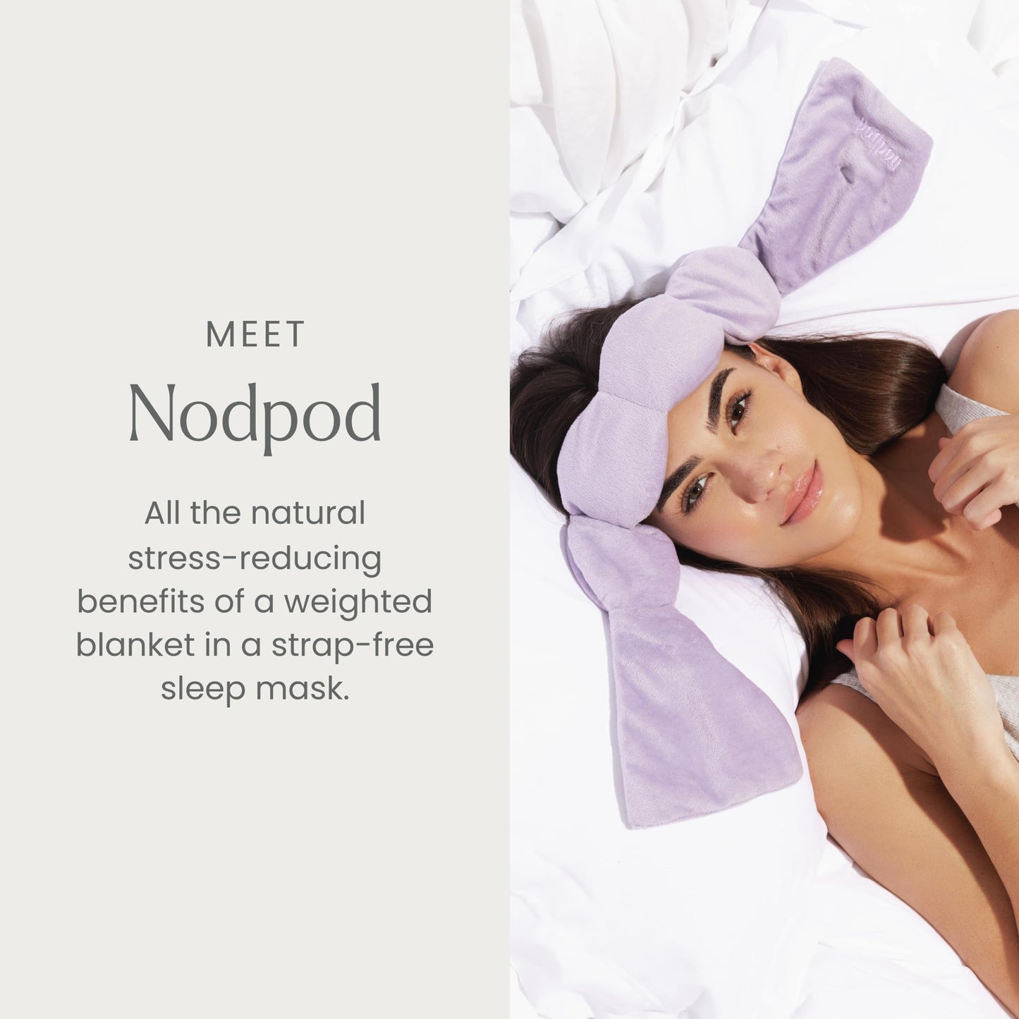 Nodpod Gentle Pressure Sleep Mask | Patented Light Blocking Design for Sleeping, Travel & Relaxation