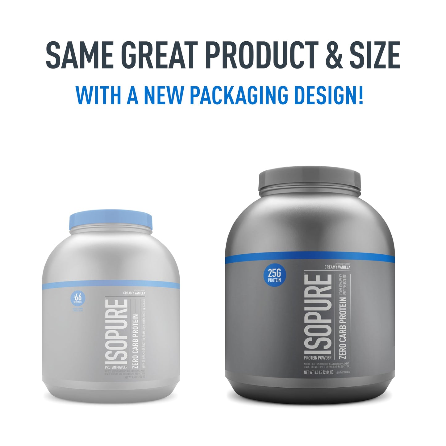 Isopure Protein Powder, Zero Carb Whey Isolate, Gluten Free, Lactose Free, 25g Protein, Keto Friendly, Creamy Vanilla, 4.5 Pound (Packaging May Vary)