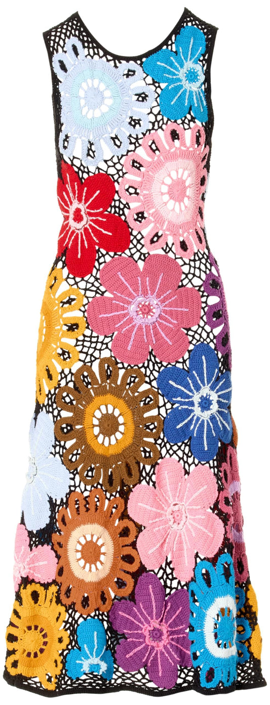 Jonathan Cohen, Floral Crochet Dress, XS, Multi