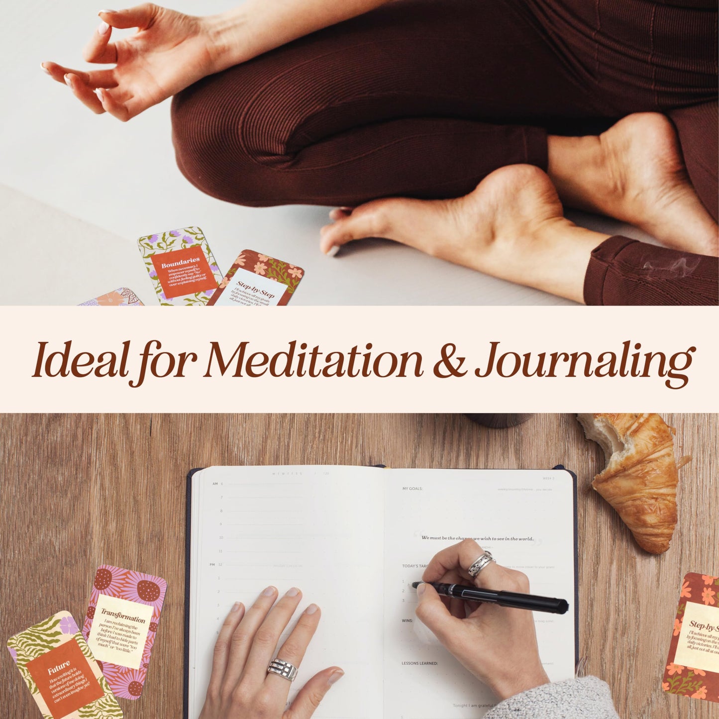 Bloom Affirmation Cards Deck – Beautifully Designed Positive Affirmation Cards 40pcs