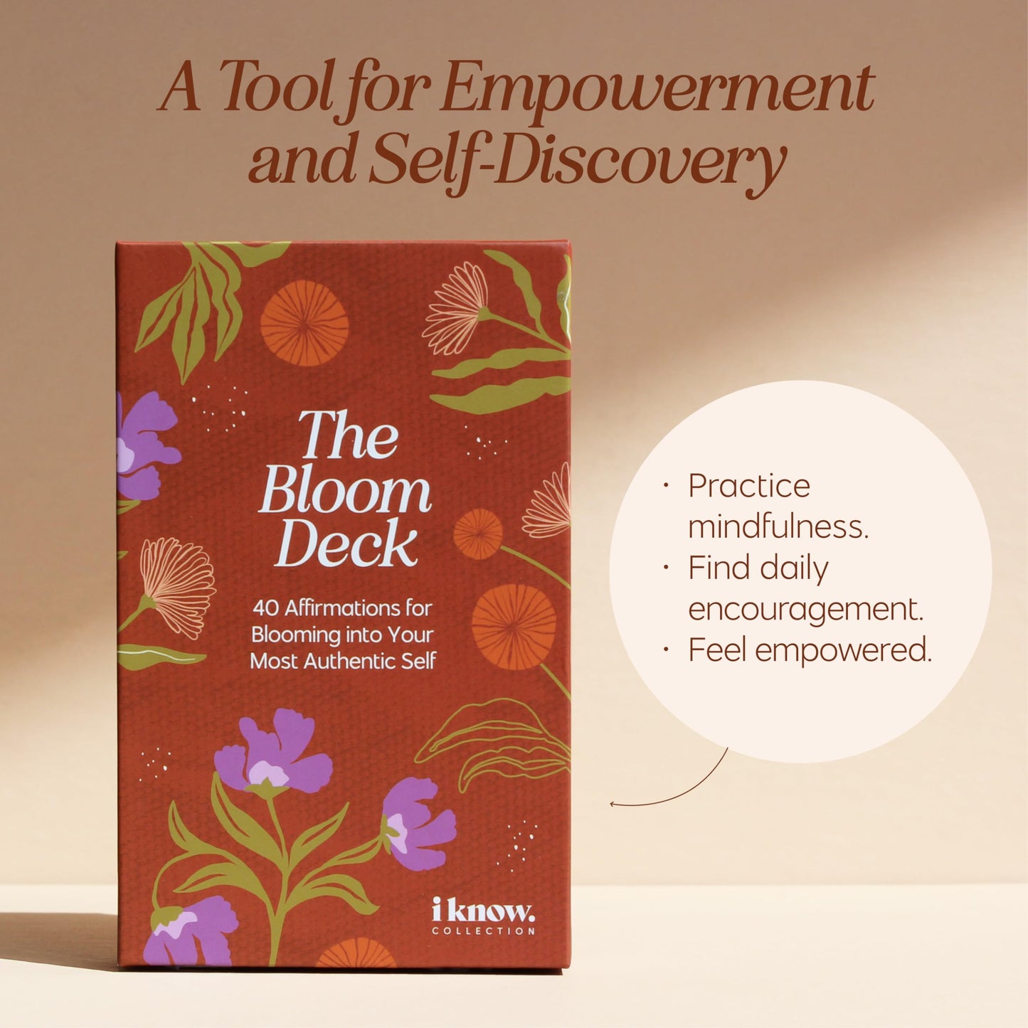 Bloom Affirmation Cards Deck – Beautifully Designed Positive Affirmation Cards 40pcs