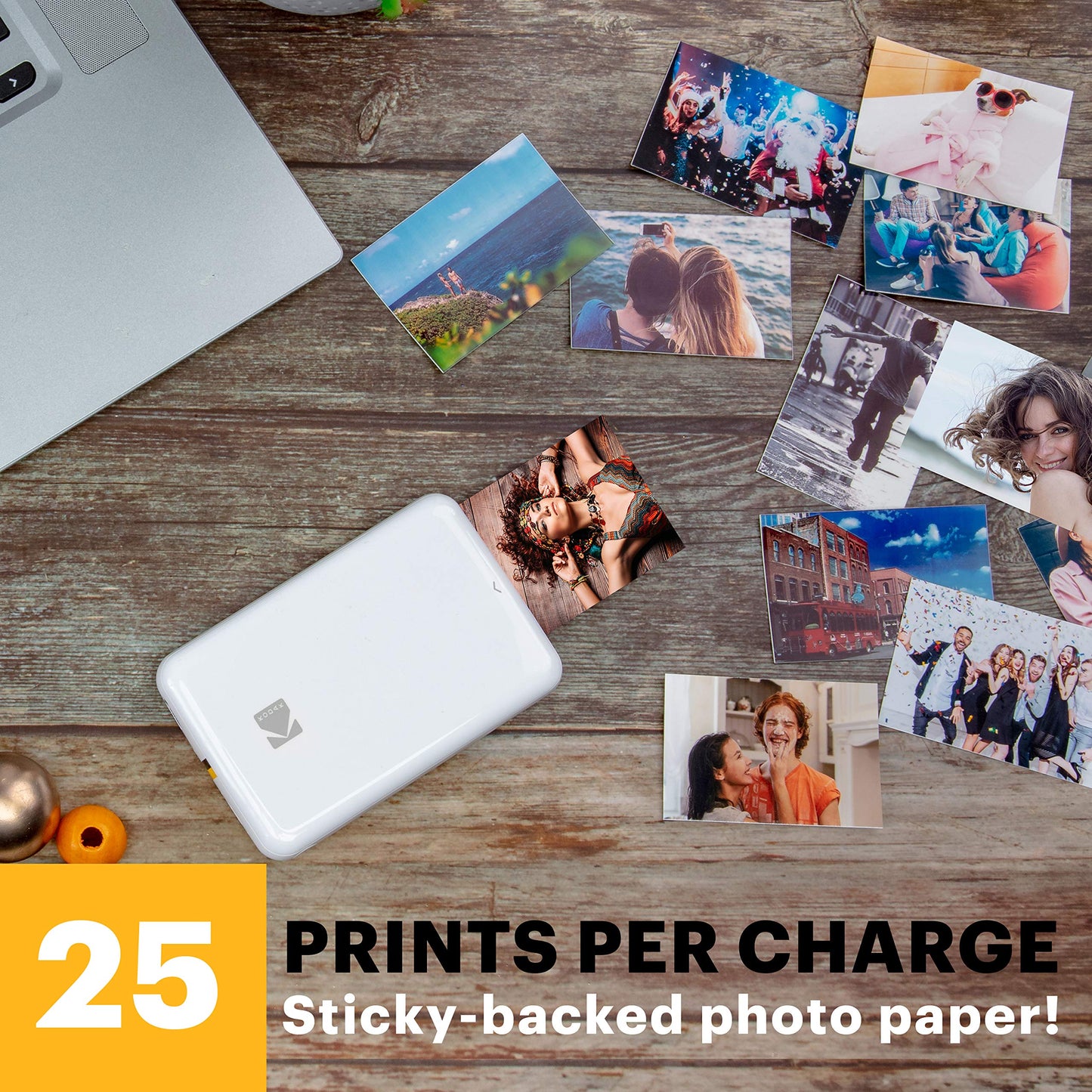 KODAK Step Wireless Mobile Photo Mini Color Printer Compatible w/iOS & Android and … , 2x3 (White)