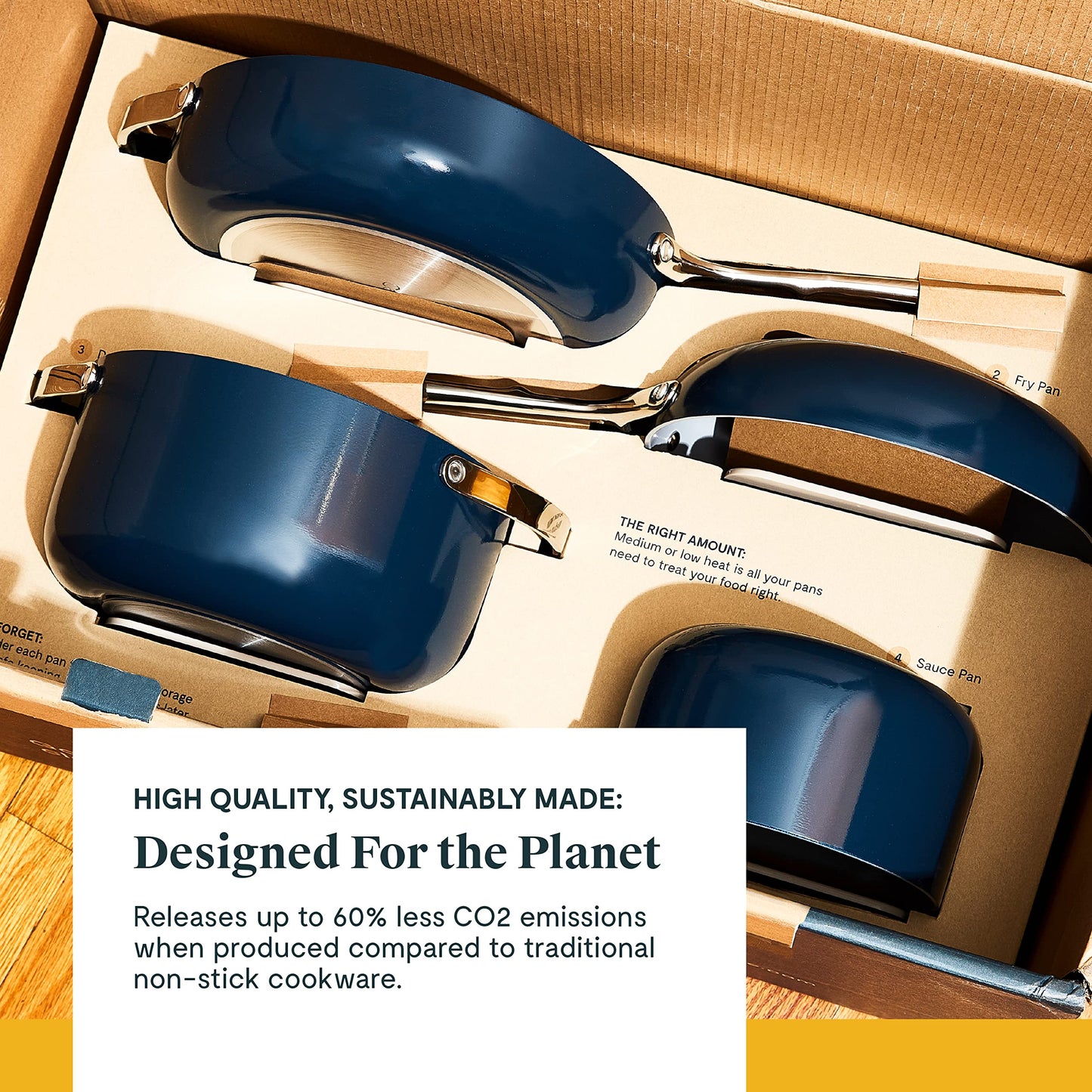 Caraway Nonstick Ceramic Cookware Set (12 Piece) Pots, Pans, Lids and Kitchen Storage - Marigold