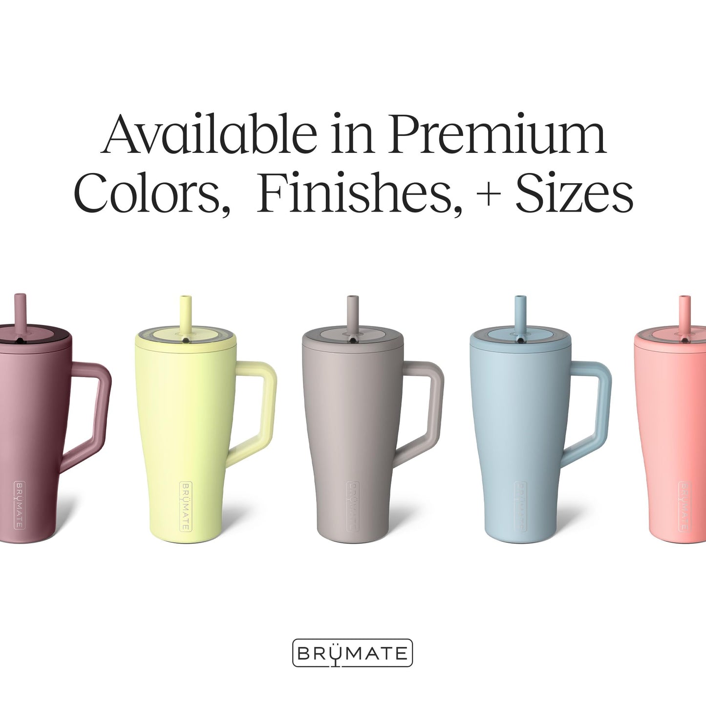 BrüMate Era 40 oz Tumbler with Handle and Straw | 100% Leakproof Insulated Tumbler with Lid and Straw | Made of Stainless Steel | Cup Holder Friendly Base | 40oz (Rose Taupe)