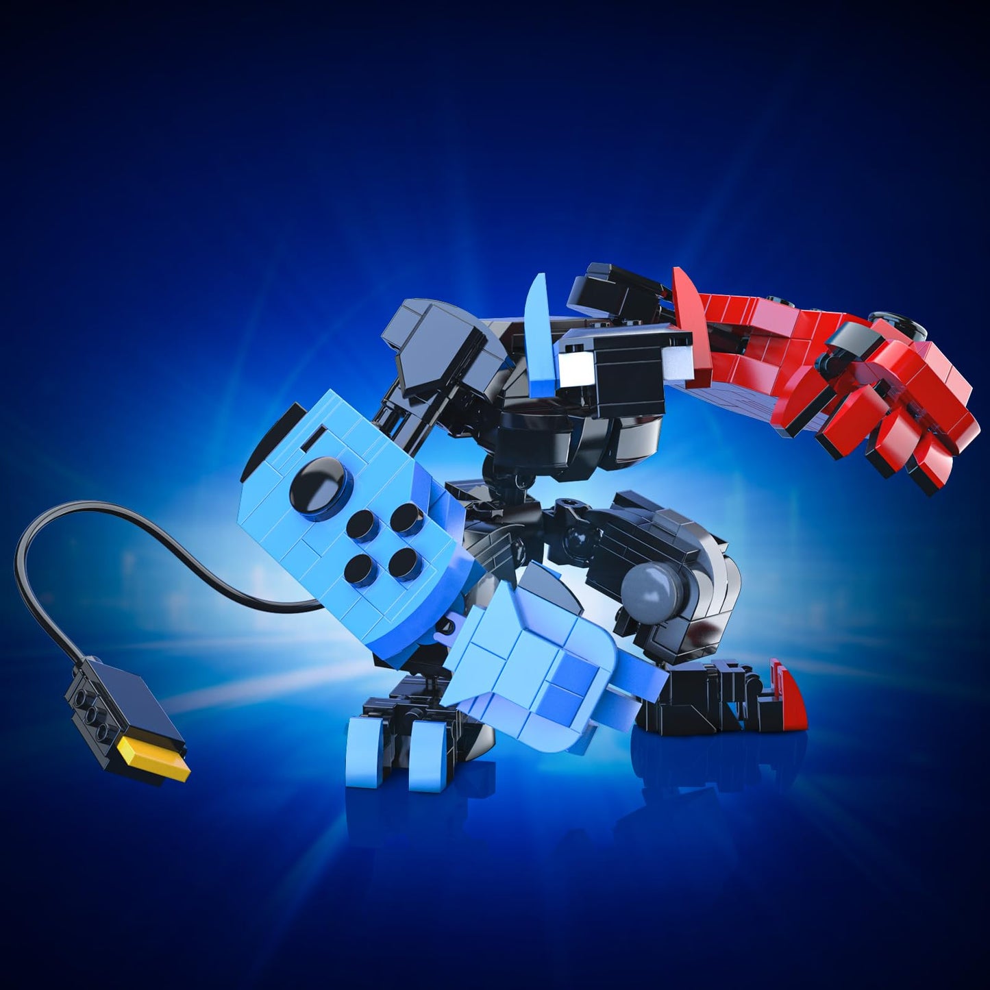 DRZYJ Building Block Set, Classic Game Controller Mech Robot Building Kit, Birthday Party Decorations Supplies, Gifts for Kids Adults (418 Pieces)