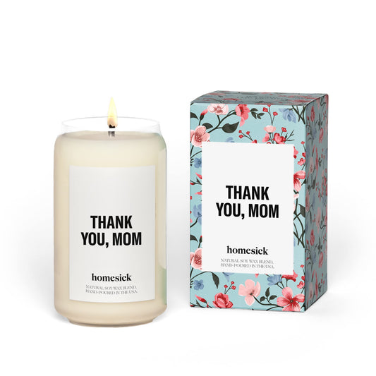 Homesick Premium Scented Candle, Thank You, Mom - Scents of Bergamot, Lavender, Sage/60-80 Hour Burn