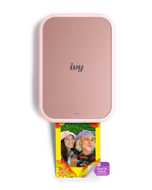 Canon Ivy 2 Mini Photo Printer, Print from Compatible iOS & Android Devices/Sticky-Back Prints/ Pink